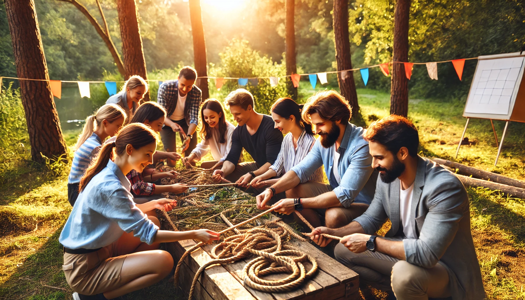 Accueil 1 une équipe de collègues qui font une activité ensemble